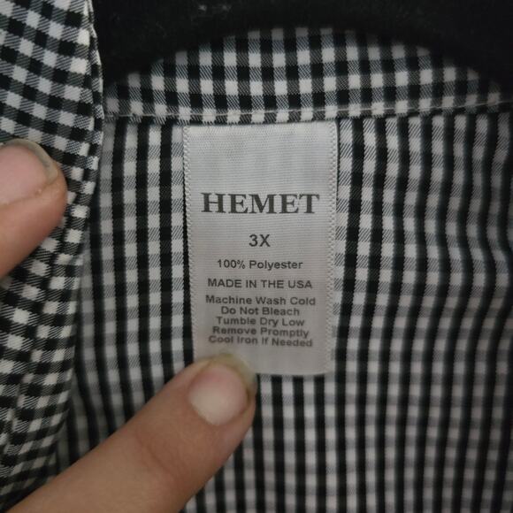 Hemet Cherry Gingham Button Front Top Size 3X – Rockabilly, Pinup, Cottagecore - Picture 3 of 7